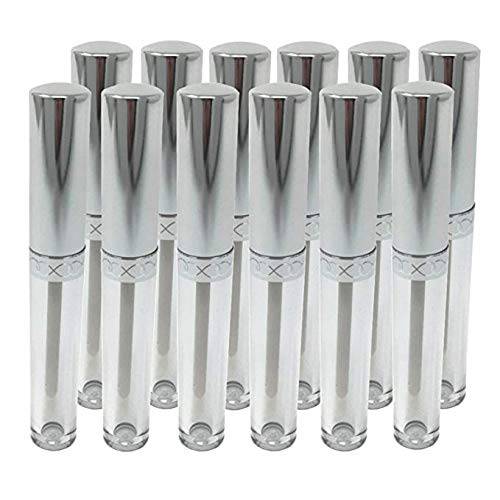 DIY Kit Creations (12 Pack) Silver Empty Lip Gloss Tubes 10 mL