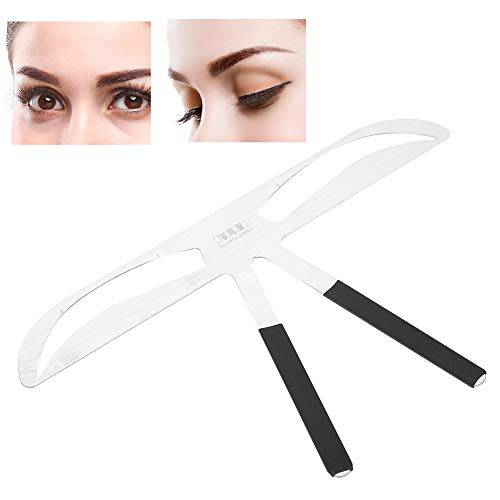 Professional Eyebrow Template - Shaping Stencils Makeup Permanent Tattoo Eyebrow Balance Ruler Lady’s Rule Make-up Tool Natural Effect and Simple Operation(Silk Fog Eyebrow)