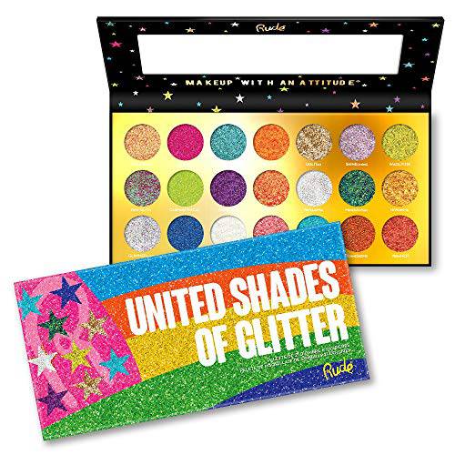 Rude - United Shades of Glitter - 21 Pressed Glitter Palette
