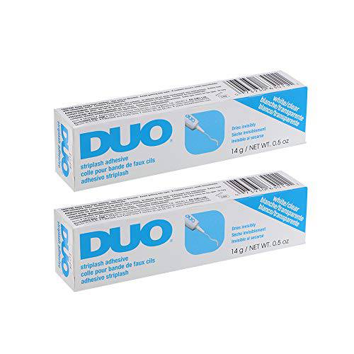DUO Strip Eyelash Adhesive Clear, for Fake Strip Lash, 0.5 oz, 2-Packs