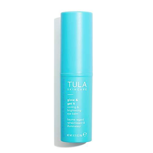 TULA Skin Care Glow & Get It Cooling & Brightening Eye Balm | Dark Circle Under Eye Treatment, Instantly Hydrate and Brighten Undereye Area, Portable and Perfect to Use On-the-go | 0.35 oz.