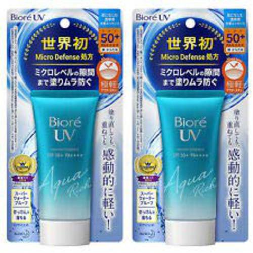 Pack of 2 Biore UV Aqua Rich Watery Essence , 2019 Latest Ver SPF50+ PA++++ Sunscreen