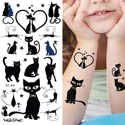 Supperb Temporary Tattoos - Cats (Black Cats)