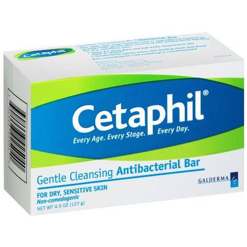 Cetaphil 4.5-oz. Gentle Cleansing Bar for Dry Sensitive Skin, Pack of 6 1.8lb Six 4.5-oz. bars contain in one package