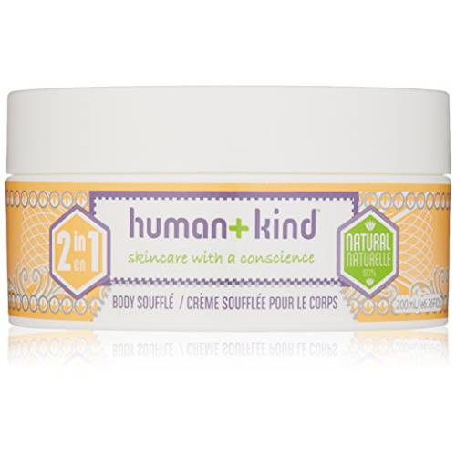 Human+Kind Body Souffle Cream - Original Moisturizer Lotion For Men And Women - Organic, Vegan Healing Cream That Repairs Cracked And Rough Skin - The Best Natural Relief Ointment - Tube - 6.76 Oz