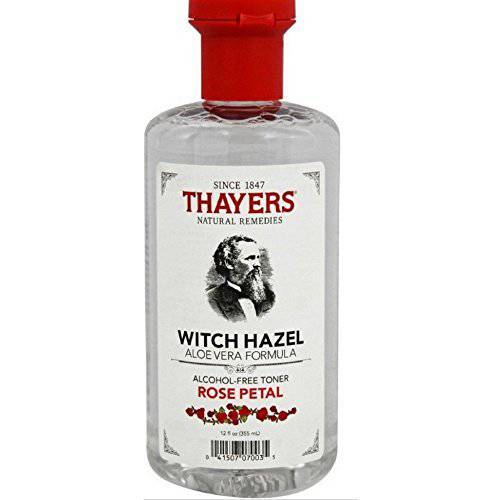Thayers Alcohol-free Rose Petal Witch Hazel with Aloe Vera, 12 Fl Oz (Pack of 3)