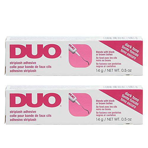 DUO Strip Eyelash Adhesive Clear, for Fake Strip Lash, 0.5 oz, 2-Packs