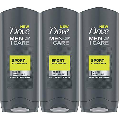 Dove Men+Care Sport Active+Fresh Body Wash, 13.5 Ounce / 400 Ml (Pack of 3) International Version