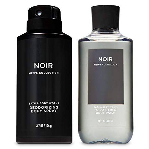 Bath & Body Works Noir Men’s Collection Deodorizing Body Spray & 2-in-1 Hair + Body Wash - Set