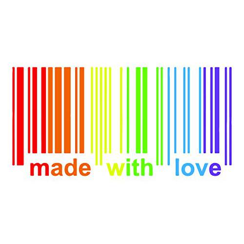 Made with Love Pride Temporary Tattoos (10 Pack) | Skin Safe | MADE IN THE USA| Removable