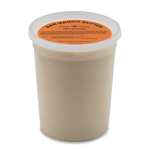 Raw Mango Butter 30 oz. / 1.9 lbs. - 100% Pure Natural Unrefined - Great for Skin, Body and Hair Growth. DIY Soap Making, Body Butter, Lotions and Creams.