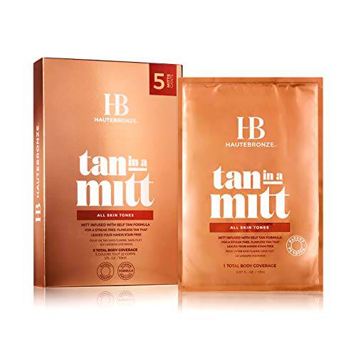 Tan-In-a-Mitt - Tanning Mitt infused with Self Tan for All Skin Tones - (5 pk)