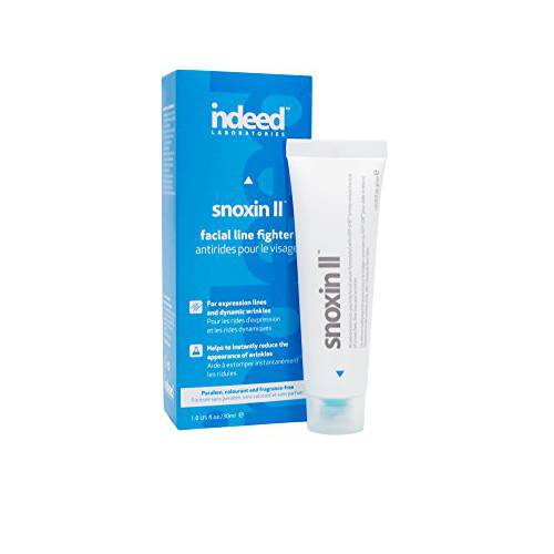 INDEED LABS Snoxin II, Face Treatment for Younger Looking Skin ,Targeted Facial Line, Acne & Wrinkle Fighting Serum. A Clinically Proven Biomimetic Peptide that Minimizes Muscle Contractions to Instantly Soften Dynamic Lines and Wrinkles. 30ml