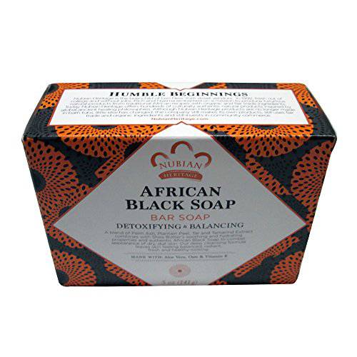 Nubian African Black Soap 5 Ounce (pack of 6)