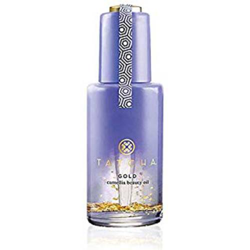 TATCHA Gold Camellia Beauty Oil: Moisturizing Face, Body, and Hair Oil Infused with 23-karat Gold flakes (30 ml / 1 oz)