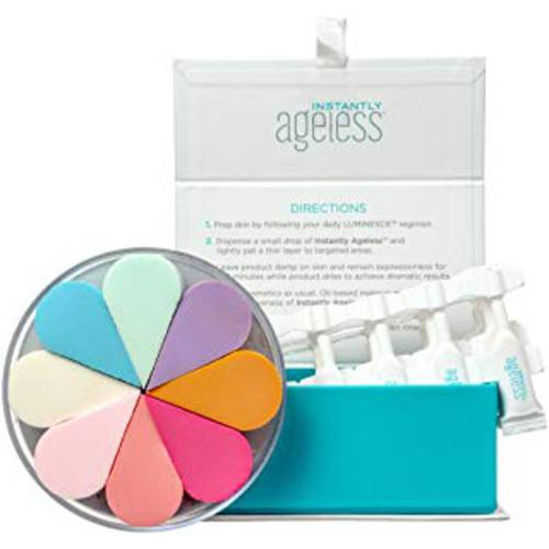 Instantly Ageless 25 Vials With 8 FREE Quest Skin Care Cosmetic Sponges 25 Vial Box Set with a FREE Quest Skin care Set of 8 Cosmetic Sponges