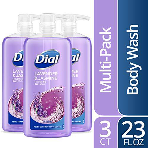 Dial Body Wash, Calm & Soothe Lavender & Jasmine Scent, 23 fl oz, Pack of 3