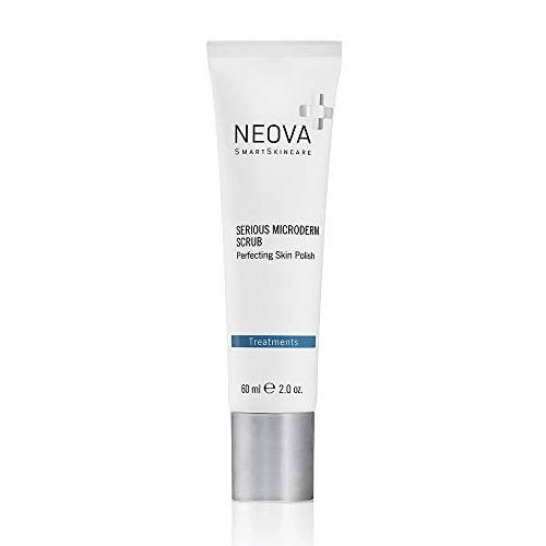 NEOVA SmartSkincare Serious Microderm Scrub -Physical Exfoliator with Glyoclic Acid uses fine crystals to lift and remove dead skin cells.