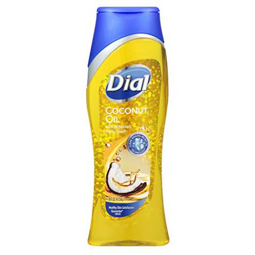 Dial Body Wash Coconut Oil 16 Ounce Nourishing (473ml) (Pack of 2)