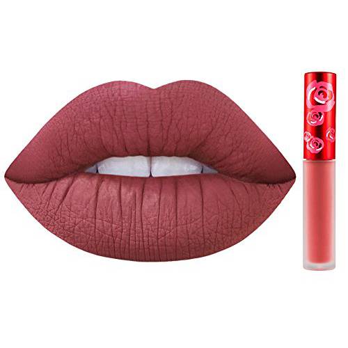 Lime Crime Velvetines Liquid Matte Lipstick, Riot (Red Brown) - Bold, Long Lasting Shades & Lip Lining - Stellar Color & High Comfort for All-Day Wear - Talc-Free & Paraben-Free