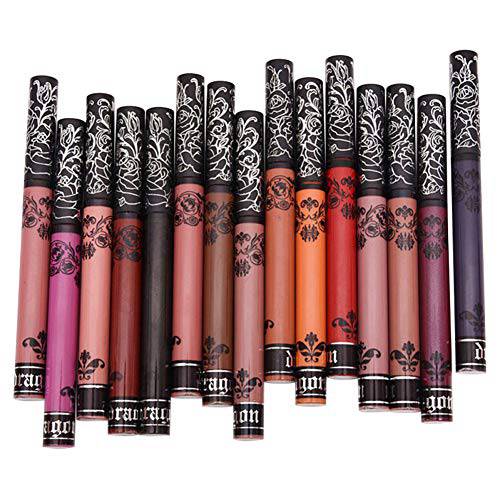 Spdoo Matte Liquid Lipstick Set, 15 Colors Long Lasting High Pigmented Velvet Lip Gloss Kit
