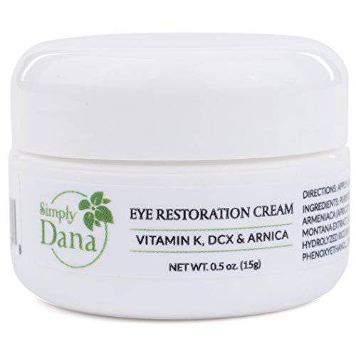 Simply Dana Eye Restoration Cream - Vitamin K, DCX & Arnica - Remove Dark Circles 0.5 oz (15g)