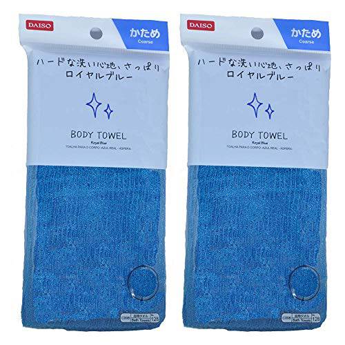 Daiso Japanese Anti-Acne Body Skin Care Super Foaming Normal Exfoliating Body Towel Wash Cloth (Royal Blue)