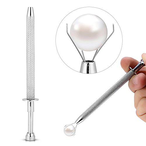 Prong Bead Ball Holder 4 Claw Grabber Stainless Steel Grabbing Tool Jewelry Pliers Tweezer Catcher Grabber for Body Piercing Ball Removal Insertion
