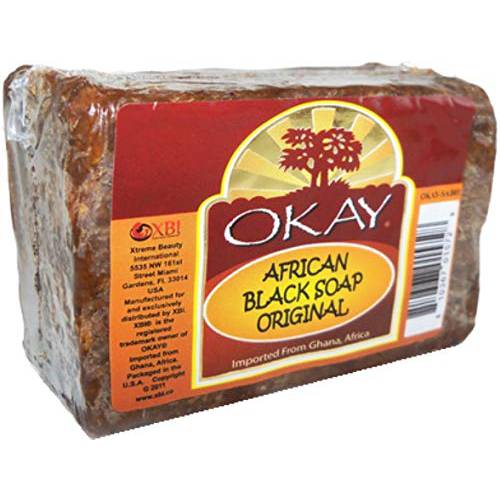 Okay African Black Soap, Original, 4 oz (Pack of 2)