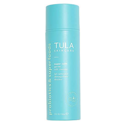 TULA Skin Care Super Calm Gentle Milk Cleanser | Nourishing and Calming for Sensitive Skin with Colloidal Oatmeal, Cucumber & Ginger | 5 fl. oz.