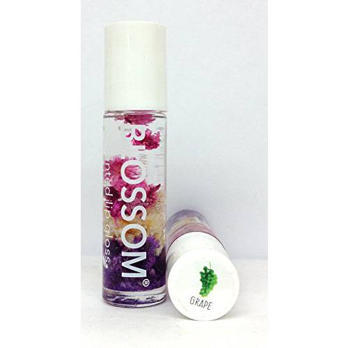 Blossom Scented Roll on Lip Gloss, Infused with Real Flowers, Made in USA, 0.20 fl. oz./5.9ml, Grape (Cap Color May Vary)