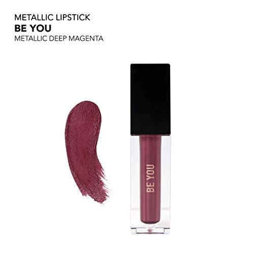 RealHer Metallic Liquid Lipsticks - Be You - Metallic Deep Magenta, Cranberry - Highly Pigmented, Lightweight & Long-Wear Formula