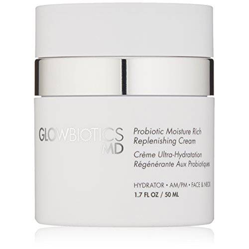 GLOWBIOTICS MD - Probiotic Moisture Rich Replenishing Cream Anti-Aging Treatment for Youthful Skin - For Normal, Dry to Excessively Dry Skin Types (1.7 fl oz) - Made in the USA