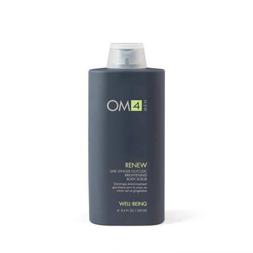Organic Male OM4 Renew: Lime Ginger Glycolic Brightening Body Scrub, 8.4 oz.