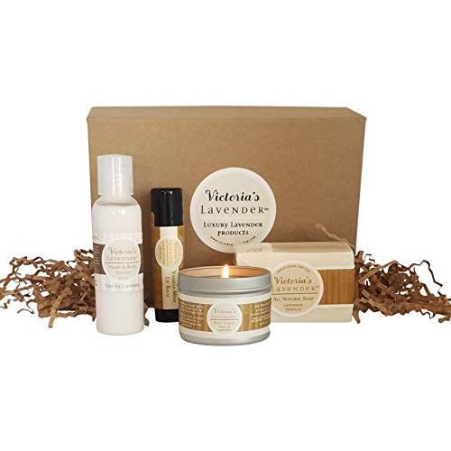 Victoria’s Lavender Natural Body Products Gift Set| MADE IN USA (Vanilla Lavender)