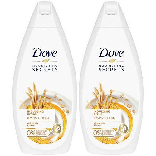 Dove Nourishing Secrets Indulging Ritual Body Wash with Oat Milk and Honey, 16.9 Ounce / 500 Ml (Pack of 2) International Version