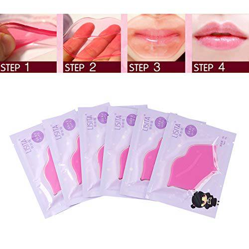 CCbeauty Lip Masks 20-Pack Collagen Crystal Gel Lip Care Mask hydrating Moisturizing Essence,Remove Dead Skin, Anti Chapped ,Anti-Wrinkle Pads Lip Mask for Dry Lips(Pink),01