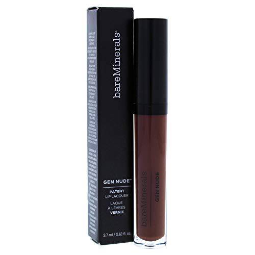 bareMinerals Gen Nude Patent Lip Lacquer Lip Gloss for Women, Savage, 0.12 Ounce