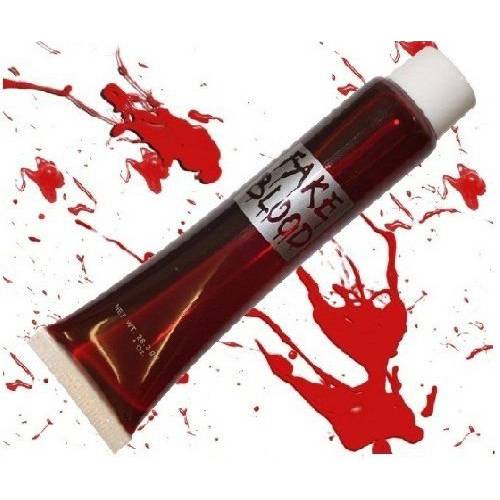 1pc Fake Red Blood Halloween Costume Fancy Dress Accessory Makeup Dress Up Vampire Zombie Face Body Paint Theatrical Fun