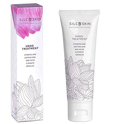 SilcSkin Hand & Body Treatment - Uses Medical Grade Silicone for Improved Collagen and Hydration - Targets Crepey Skin, Fine Lines, Wrinkles on Hands, Elbows, Knees, Stomach, Thighs & More - 4 oz