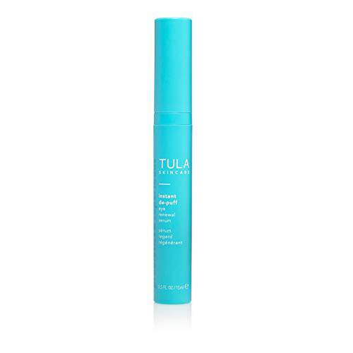 TULA Skin Care Instant De-Puff Eye Renewal Serum | Dark Circles Under Eye Treatment, Reduce Puffiness and Signs of Wrinkles | 0.5 fl oz.