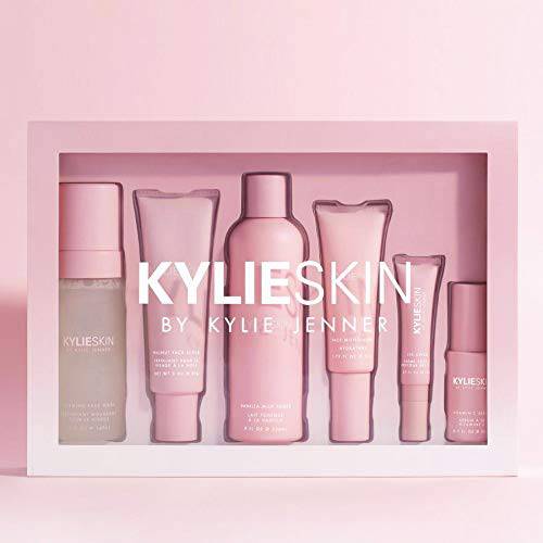 Kylie Skin Care Set Includes Face Wash, Toner, Face Scrub, Serum, Moisturizer, And Eye Cream Cruelty Free, Gluten Free & Paraben Free Choose From Skincare Set, Toner or Makeup Wipes (Skincare Set)