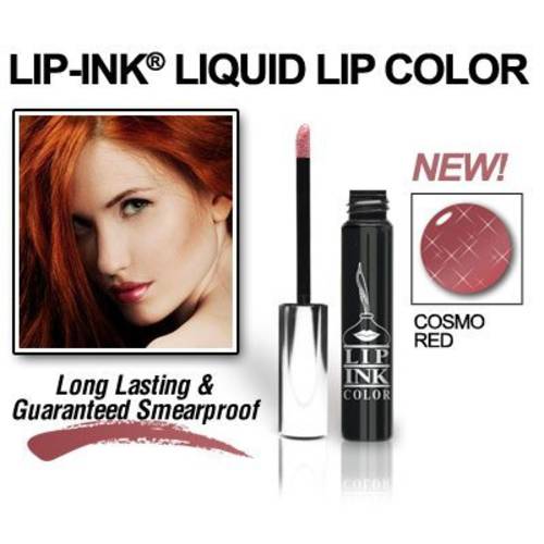 LIP INK Organic Vegan 100% Smearproof Liquid Lipstick - Cosmo Red