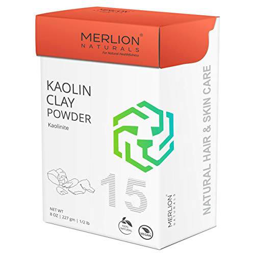 MERLION NATURALS Kaolin Clay Powder Kaolinite | 227gm / 8OZ