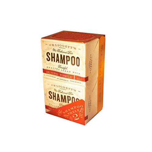 J.R.LIGGETT’S All-Natural Shampoo Bar - 2 Original Formula Shampoo Bars and A Solid Wood Shelf-Prolongs the Life of Your Shampoo Bar - Nourish Follicles with Antioxidants and Vitamins - Sulfate-Free