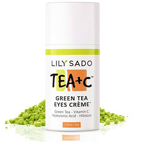 LILY SADO CAFFEINE EYE CREAM - Anti-aging Vegan Natural Eye Repair Moisturizer with Arabica Coffee + Green Tea Matcha - Prevents Under-eye Wrinkles, Puffiness, Dark Circles & Eye Bags. For Women & Men