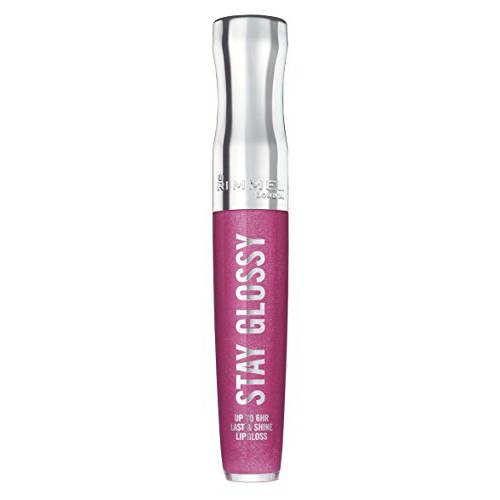 Rimmel Stay Glossy Lipgloss, Savoy Plum, 0.18 Fl Oz (Pack of 1)