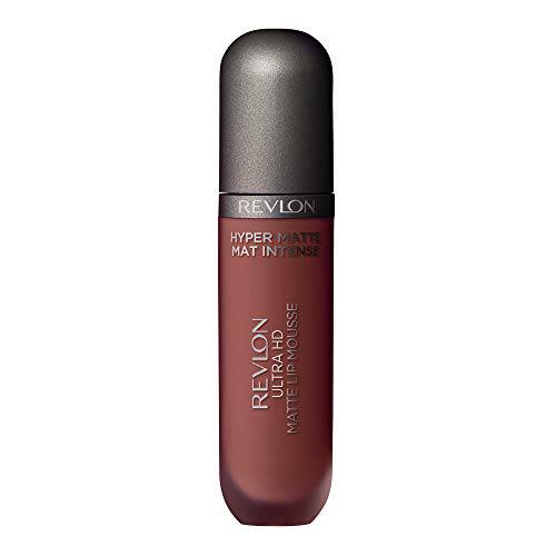 REVLON Ultra HD Lip Mousse Hyper Matte, Longwearing Creamy Liquid Lipstick in Nude / Brown, Earthy (860), 0.2 oz
