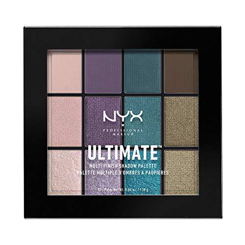 NYX PROFESSIONAL MAKEUP Ultimate Multi-Finish Shadow Palette, Eyeshadow Palette - Smoke Screen