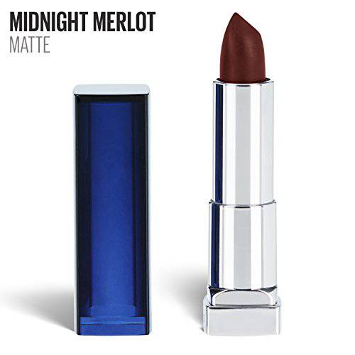 Maybelline New York Color Sensational Red Lipstick Matte Lipstick, Midnight Merlot, 0.15 Ounce, Pack of 1